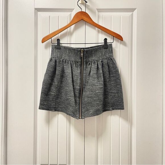 Aritzia Wilfred Wool Zipper Mini Skirt Grey - Picture 2 of 13